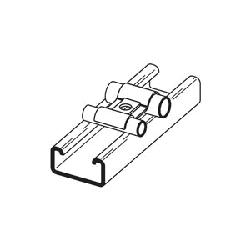 B2351ZN B-LINE ONE HOLE DOUBLE TUBING STRAP, 3/8-IN. & 3/8-IN., ZINC PLATED