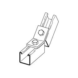 B332ZN B-LINE TWO HOLE OPEN SHORT ANGLE, 82 1/2 DEG., ZINC PLATED 78101153263