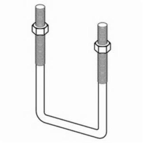 B500-5ZN B-LINE SQUARE U-BOLT, 5-IN. DEEP, 3/8-IN.-16 THREAD