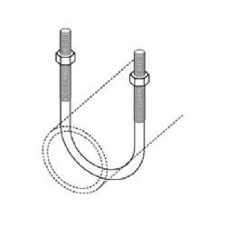 B501-21/2ZN B-LINE U-BOLT, 2 1/2", 3/8"-16 THREAD 78101155623