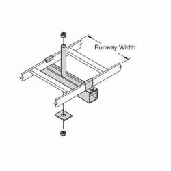 SB2127S15FB BLINE CABLE RUNWAY CENTER HUNG SUPPORT, FOR 3/8IN X 1 1/2IN STRINGERS, 12-15IN RUNWAY WIDTH, 21IN LENGTH, FLAT BLACK