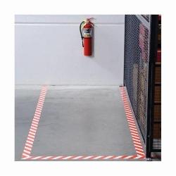 104318 BRADY 2 IN X 100 FT B514 RED/WHITE FLOOR TAPE