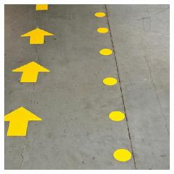 104405 BRADY 3.5 IN B514 WHITE FLOOR DOTS 350/RL