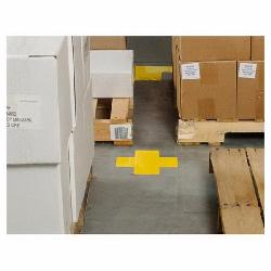 104469 BRADY 2 X 5 IN B514 YELLOW FLOOR CROSSES 20/PK