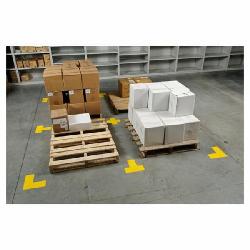 104469 BRADY 2 X 5 IN B514 YELLOW FLOOR CROSSES 20/PK