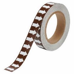 109928 BRADY PIPE MKR TAPE,B946,WT/BRN,1"X30YD,,1RL