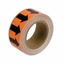109941 BRADY PIPE MKR TAPE,B302,BK/OR,2"X30YD,,1RL