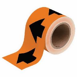 109942 BRADY PIPE MKR TAPE,B302,BK/OR,3"X30YD,,1RL