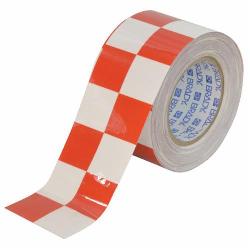 121917 BRADY 3" X 100' B514 RED/WHITE CHECKERED TAPE