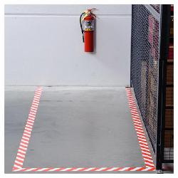 121917 BRADY 3" X 100' B514 RED/WHITE CHECKERED TAPE