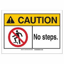 144718 BRADY SIGN,B302,10X7,MUL/WT,CAUT NO ST,1EA