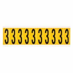1520-3 BDY 3/4IN MARKER #3 - 32/CARD BLACK ON YELLOW