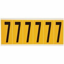 1520-7 BDY 3/4IN MARKER #7 - 32/CARD BLACK ON YELLOW