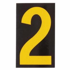 5000-2 BRADY LABEL,BRADYLITE,2.5"H,YLW/BLK,2,25/ PK