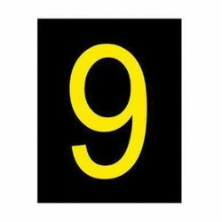 5000-9 BRADY LABEL,BRADYLITE,2.5"H,YLW/BLK,9,25/ PK