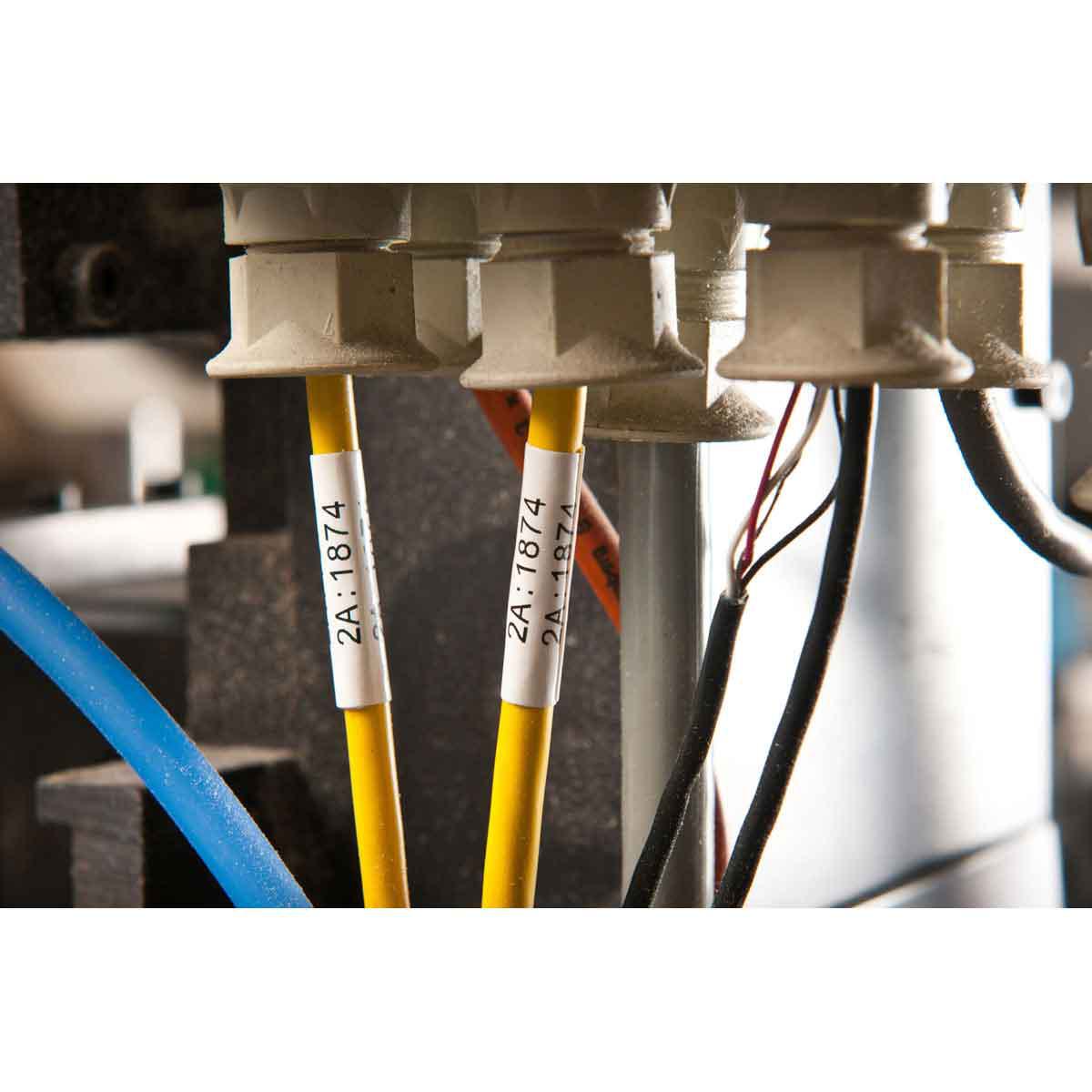 M6-187-1-342-WT BRADY HEAT-SHRINK LBLS 0.187DIA WT 1" RL/100