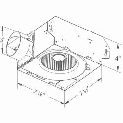 SLM50 DELTA BREEZ 50 CFM 1.0 SONE FAN - 3" DUCT