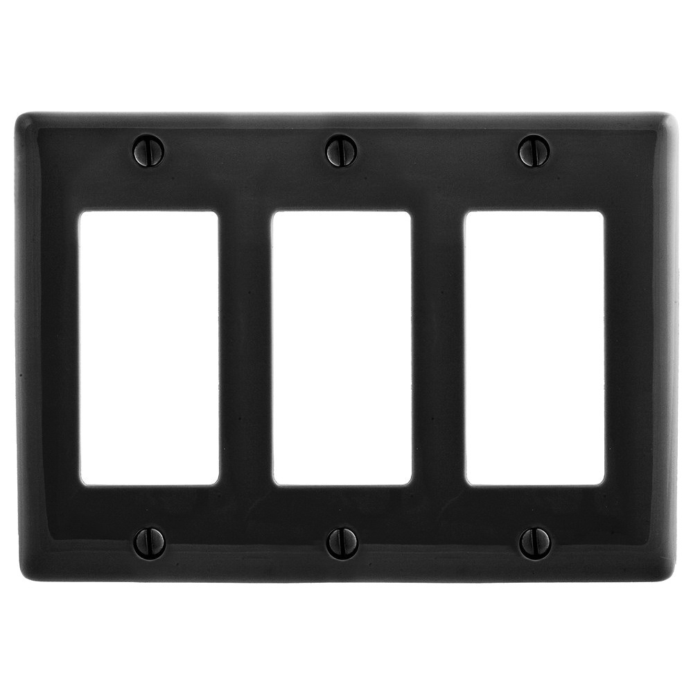 WIRING NP263BK WALLPLATE 3-G 3) RECT BK