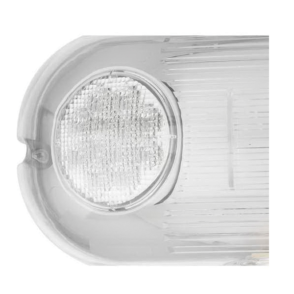 CU2SO HUB LED EMERGENCY LIGHT WITH FULLY ADJUSTABLE LAMPHEADS GASKETED POLYCARBONATE SHIELD FOR OUTDOOR USE NICKEL CADMIUM BATTERY