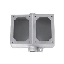 EDS272 CRS-H 3/4 HUB DOUBLE GANG BACK BOX DEAD END...