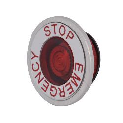 10250TC63 CH PUSH-PULL LENS SIDE LIGHTED R ESTOP