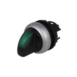 M22-WRLK-G CH SELECTOR SWITCH 22MM OPERATOR GREEN 2POSITION ILLUMINATED MAINTAINED SILVER BEZEL