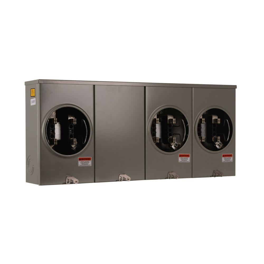 1009695CH CH 4 POSITION GANG HORIZONTAL METER SOCKETS 100A HORN BYPASS