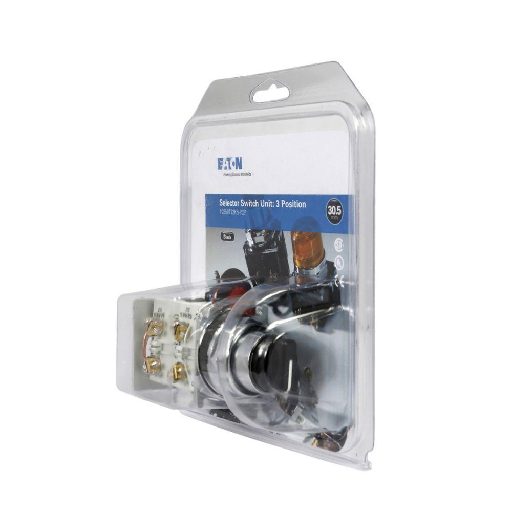 10250T22KB-POP CH THREE POS MAINTAINED SWITCH - BLACK NON-ILLUMINATED ( IN PL