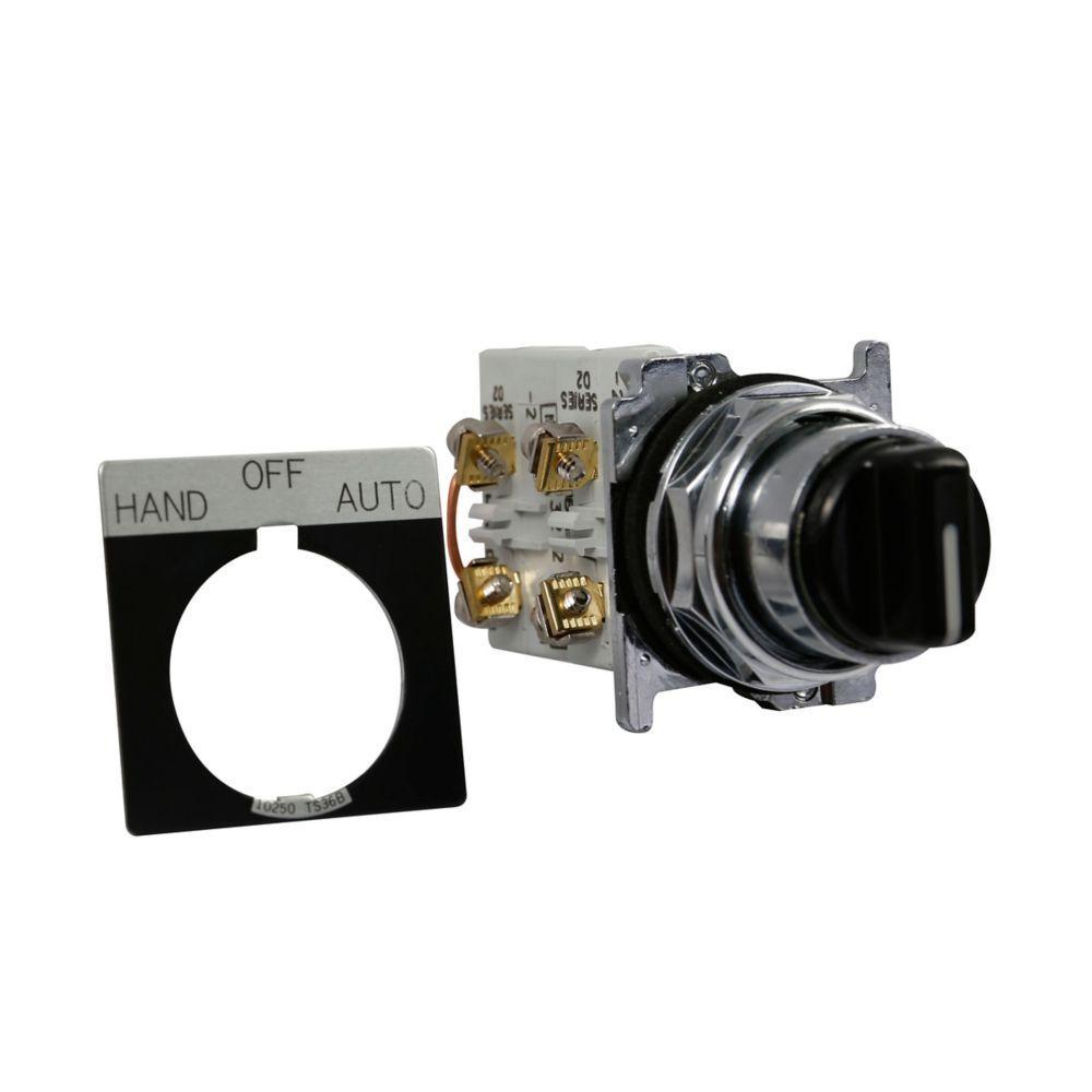 10250T22KB-POP CH THREE POS MAINTAINED SWITCH - BLACK NON-ILLUMINATED ( IN PL