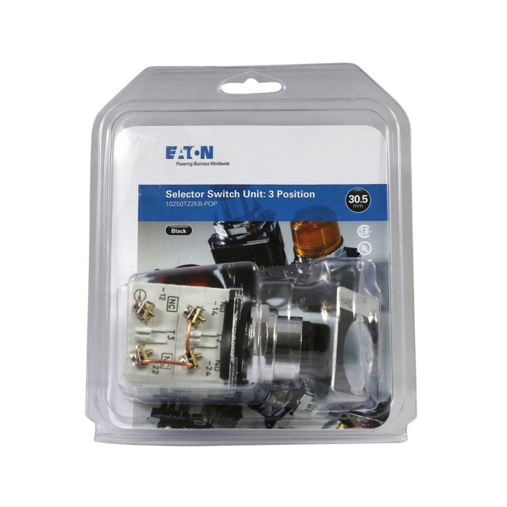 10250T22KB-POP CH THREE POS MAINTAINED SWITCH - BLACK NON-ILLUMINATED ( IN PL