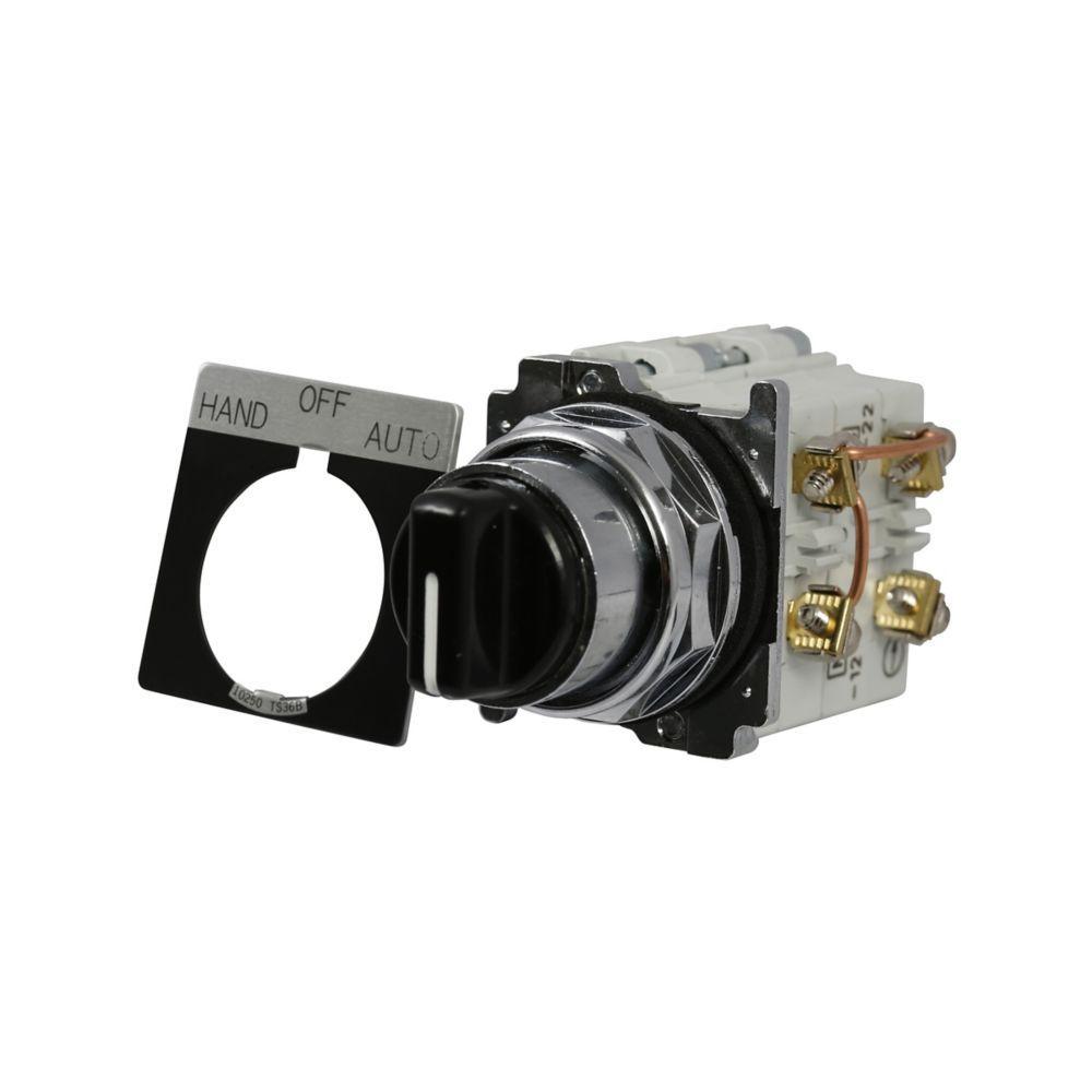 10250T22KB-POP CH THREE POS MAINTAINED SWITCH - BLACK NON-ILLUMINATED ( IN PL