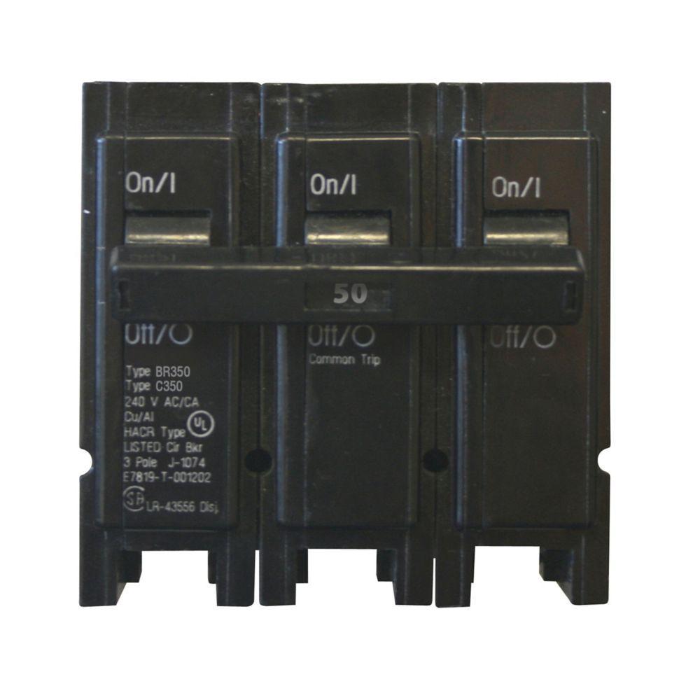 BR350 CH CIRCUIT BREAKER 3P 50 AMP 240V..