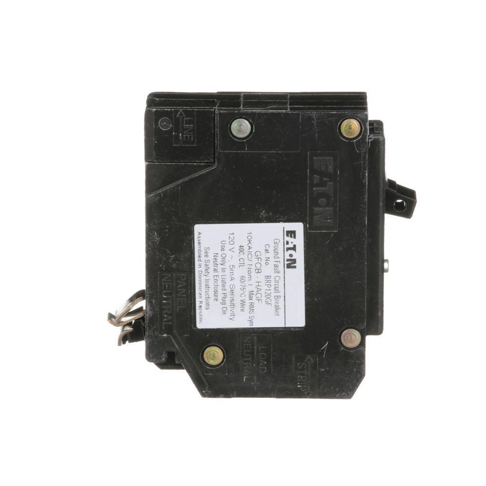 BRP120GF CH BR GFCI, 5MA, 1 POLE, 10KAIC, 20A, PLUG ON NEUTRAL