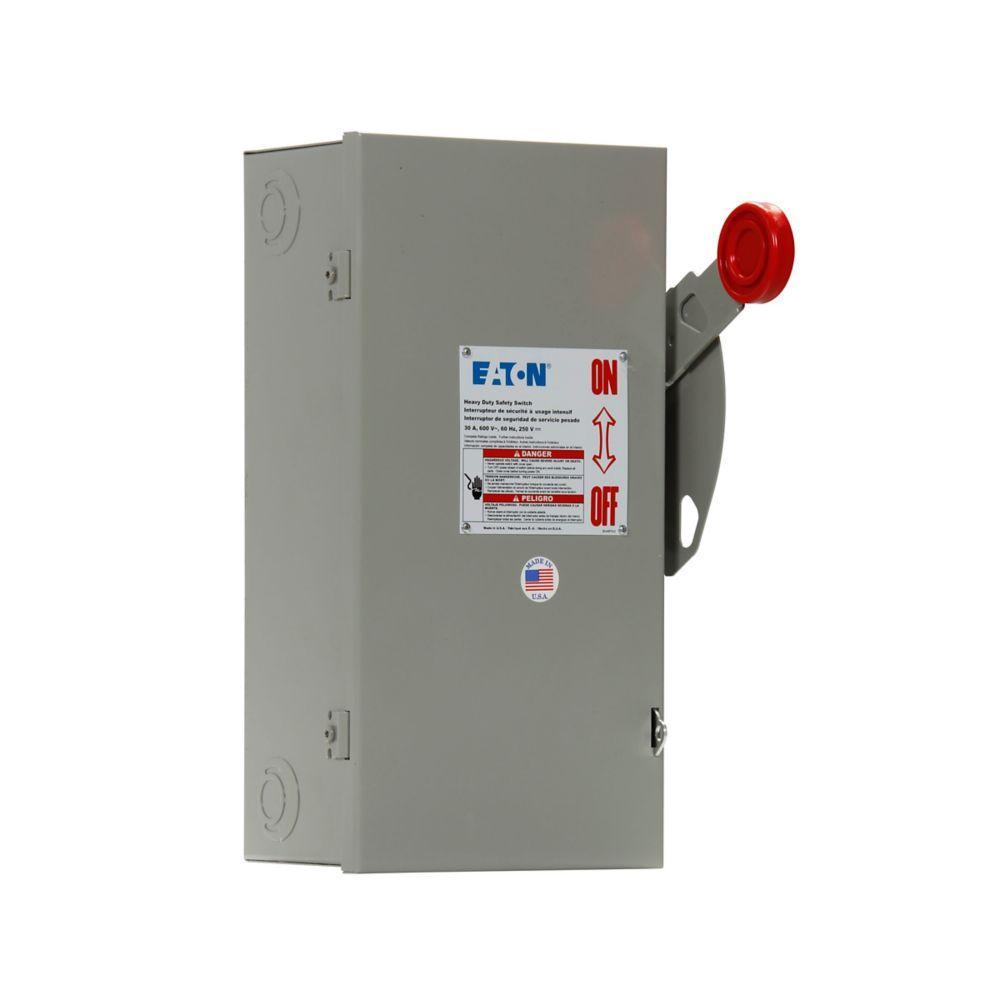 DH361UGK CH SAFETY SWITCH NON-FUSIBLE 3P 30 AMP 600V NEMA 1