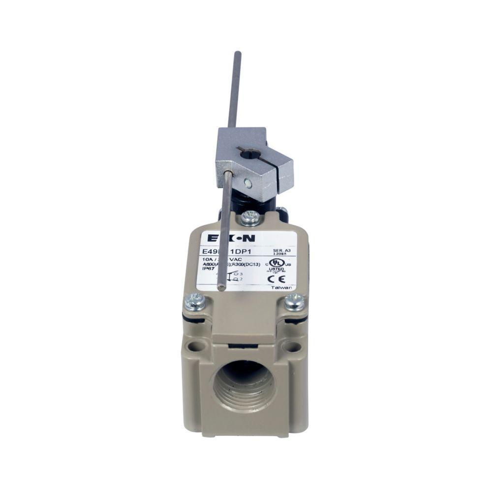 E49M11DP1 CH FULL SIZE METAL DIN ROD LEVER LIMIT SWITCH, 1 N.O. & 1 N.C.