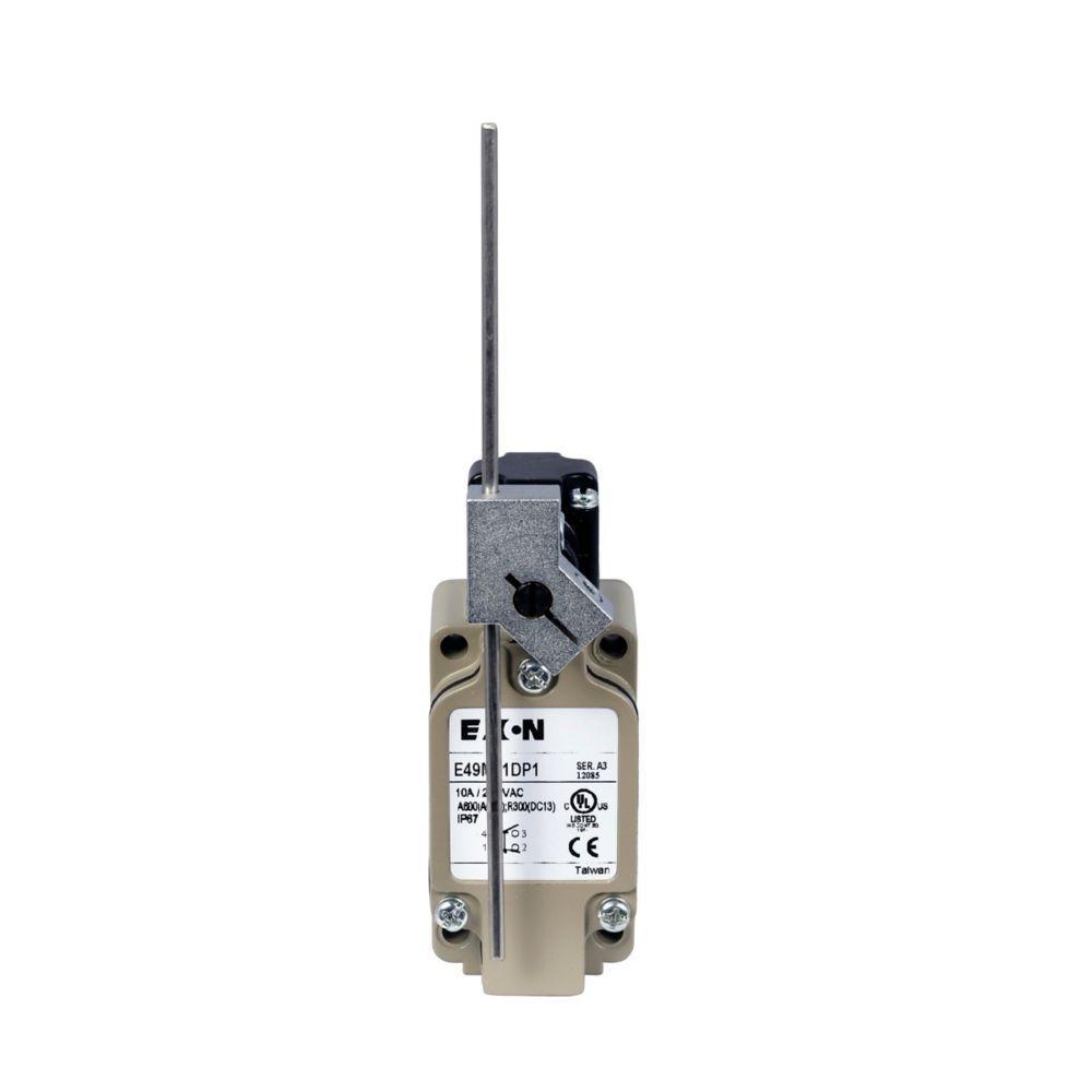 E49M11DP1 CH FULL SIZE METAL DIN ROD LEVER LIMIT SWITCH, 1 N.O. & 1 N.C.