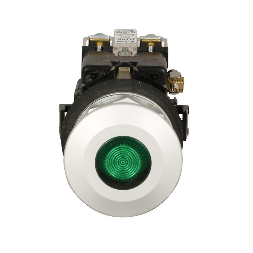 HT8FBRF7 CH 2-POS ILLUM PUSH-PULL, MAINT, RED, 120V FV, LED