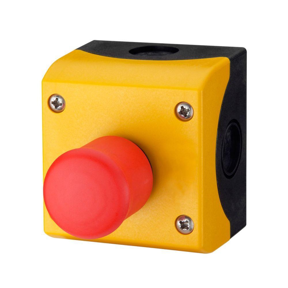 M22-C1-M1H CH ASSEMBLED 40MM E-STOP STATION YELLOW ENCLOSURE PUSH PULL 1NC