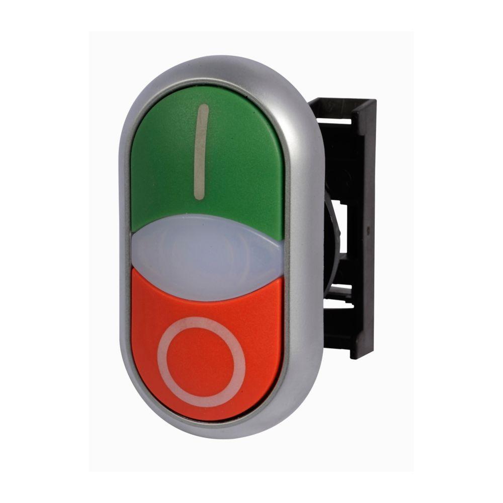 M22-DDLM-GR-X1-X0 CH MIXED ILL DBL PB SIL-BZL GRN TOP RED BTM