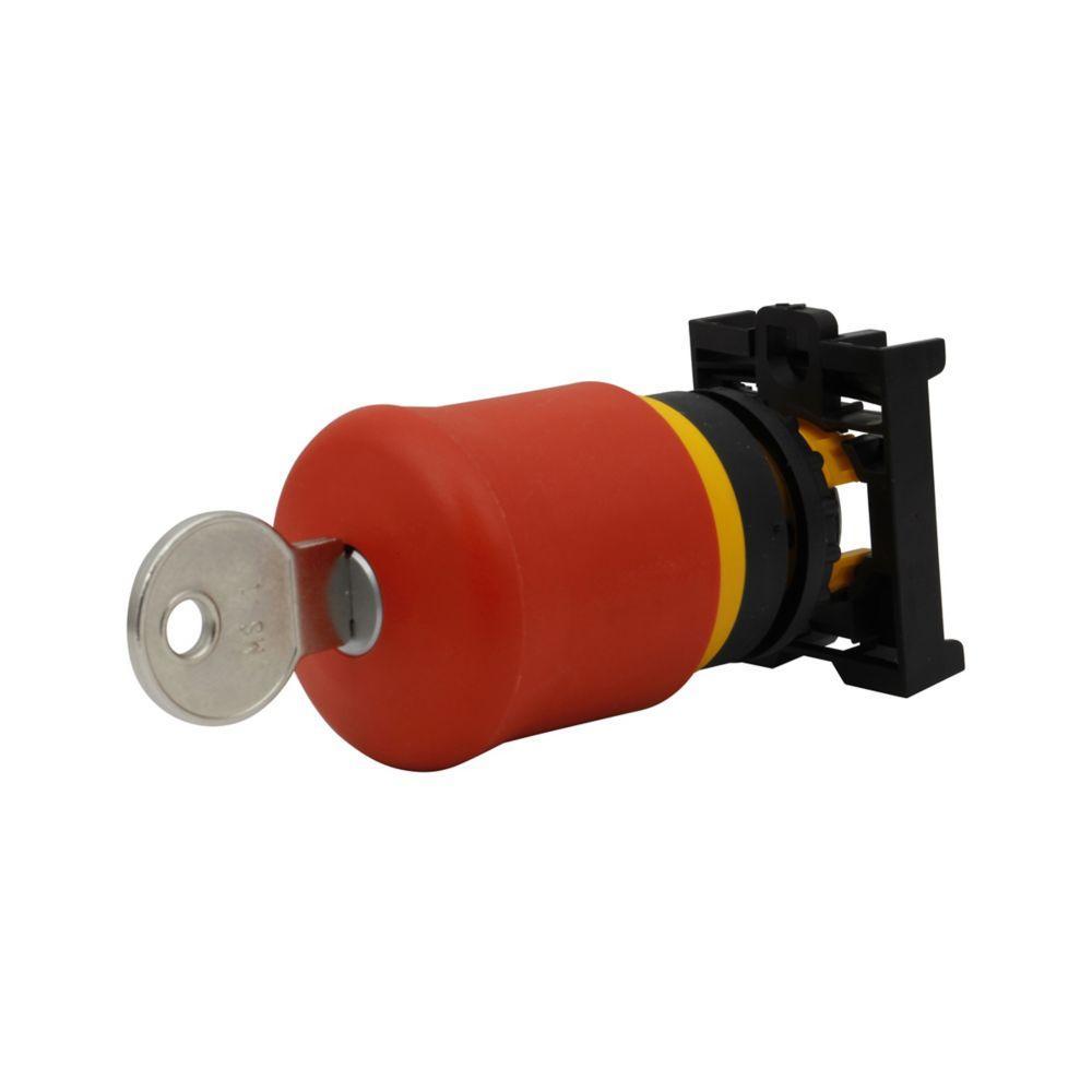 M22-PVS CH E-STOP 22MM OPERATOR RED 35MM HEAD NON-ILLUMINATED KEY RELEASE MS1 KEY CODE