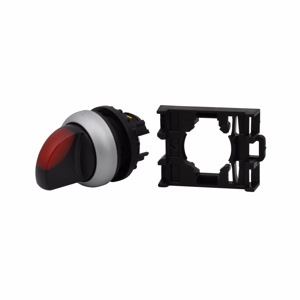 M22-WRLK-R CH SELECTOR SWITCH 22MM OPERATOR RED 2POSITION ILLUMINATED MAINTAINED SILVER BEZEL