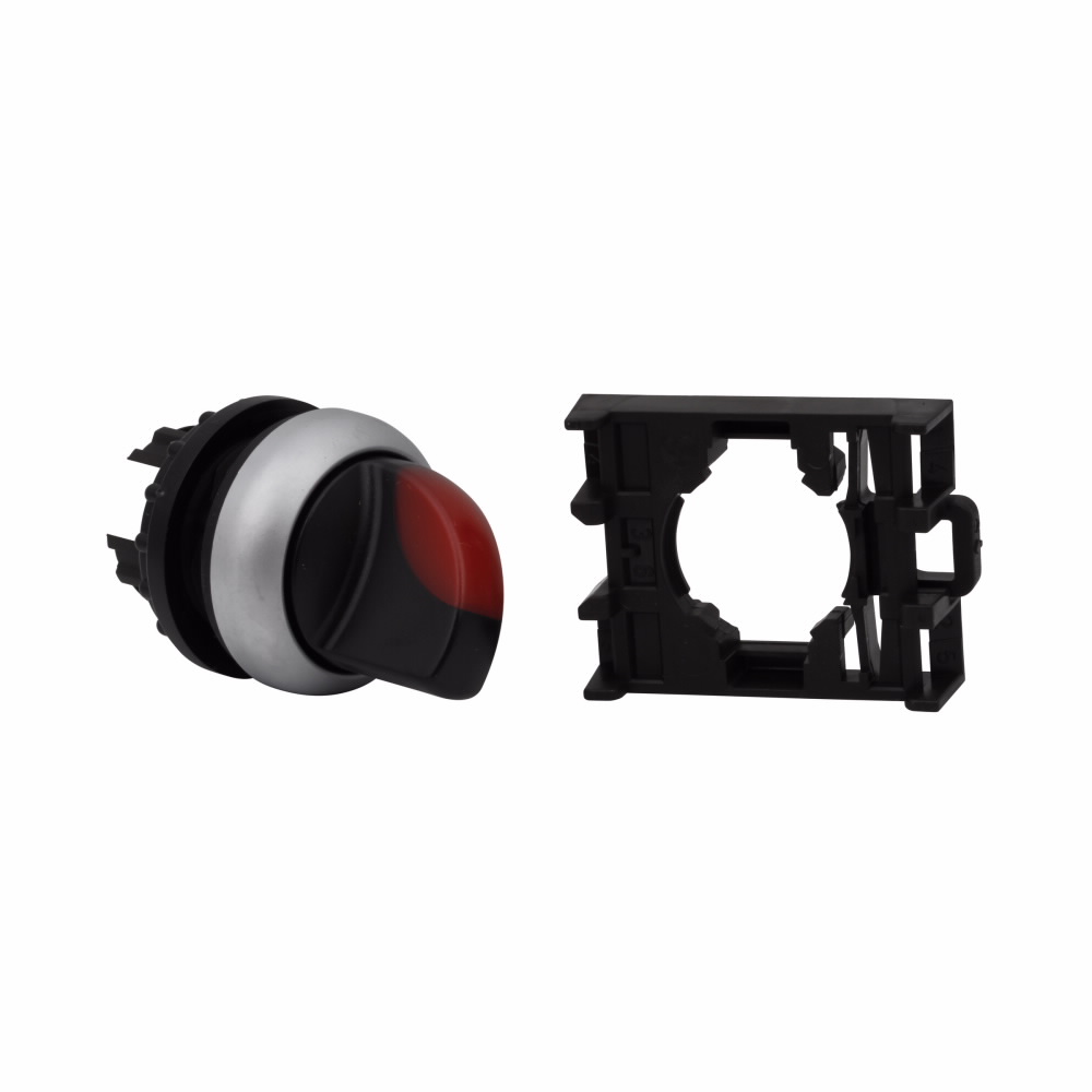 M22-WLK-R CH SELECTOR SWITCH 22MM OPERATOR RED 2POSITION ILLUMINATED MOMENTARY SILVER BEZEL (CAN BE CONVERTED TO MAINTAINED)