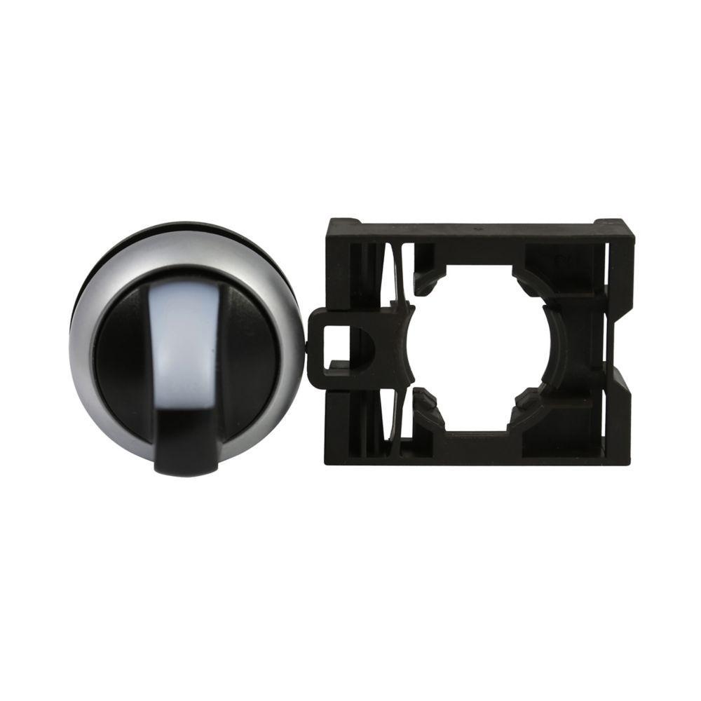M22-WLKV-W CH SELECTOR SWITCH 22MM OPERATOR WHITE VCAM 2POSITION ILLUMINATED MAINTAINED SILVER BEZEL