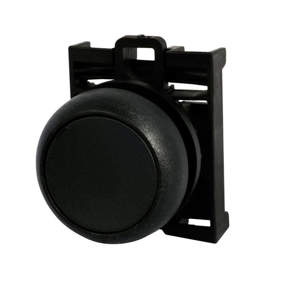 M22S-D-S CH PUSHBUTTON 22MM OPERATOR BLACK FLUSH NON-ILLUMINATED MOMENTARY BLACK BEZEL