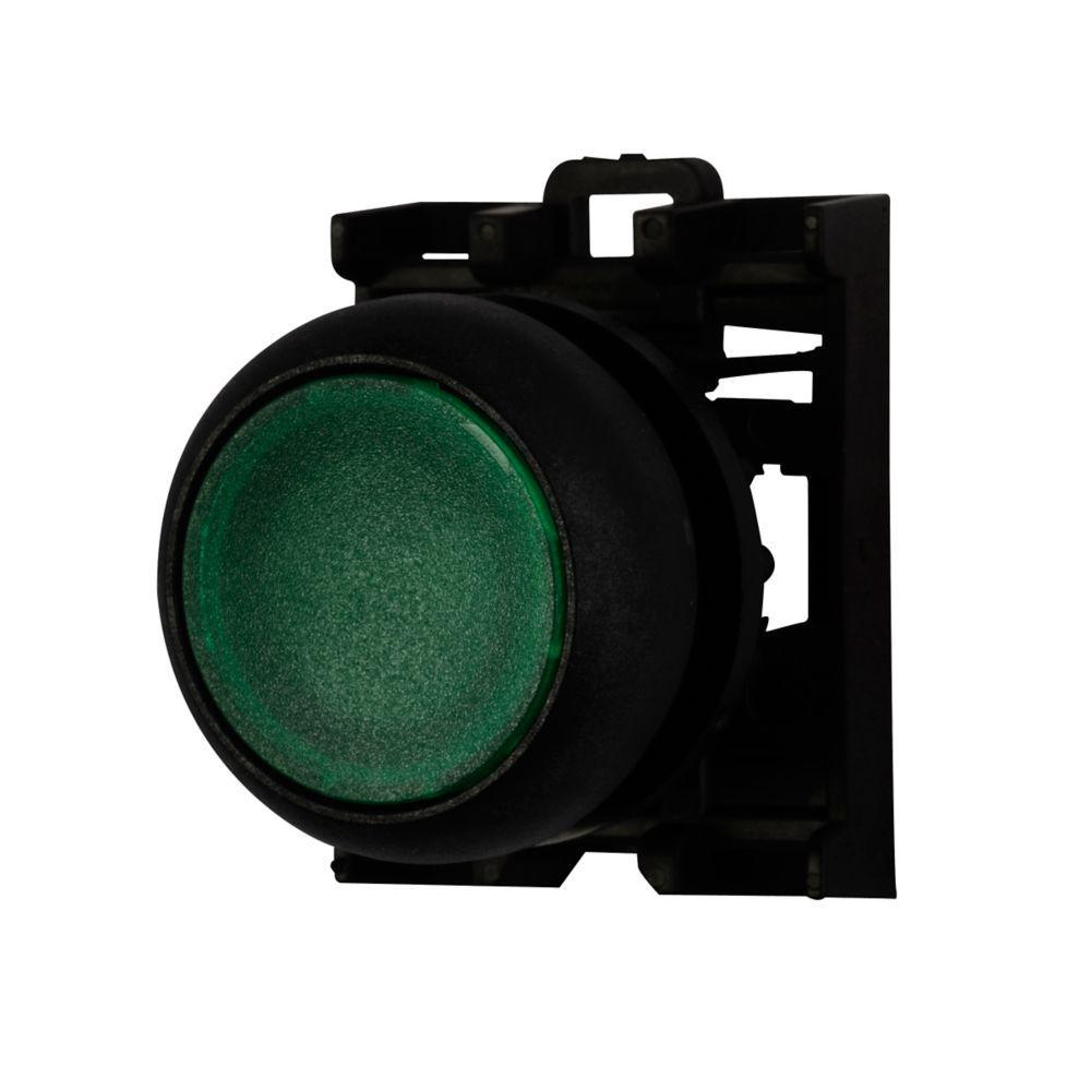 M22S-DL-G CH PUSHBUTTON 22MM OPERATOR GREEN FLUSH ILLUMINATED MOMENTARY BLACK BEZEL