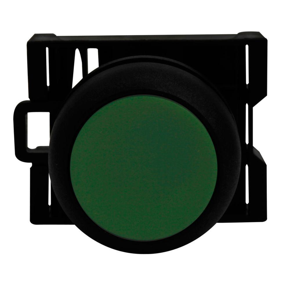 M22S-D-G CH PUSHBUTTON 22MM OPERATOR GREEN FLUSH NON-ILLUMINATED MOMENTARY BLACK BEZEL