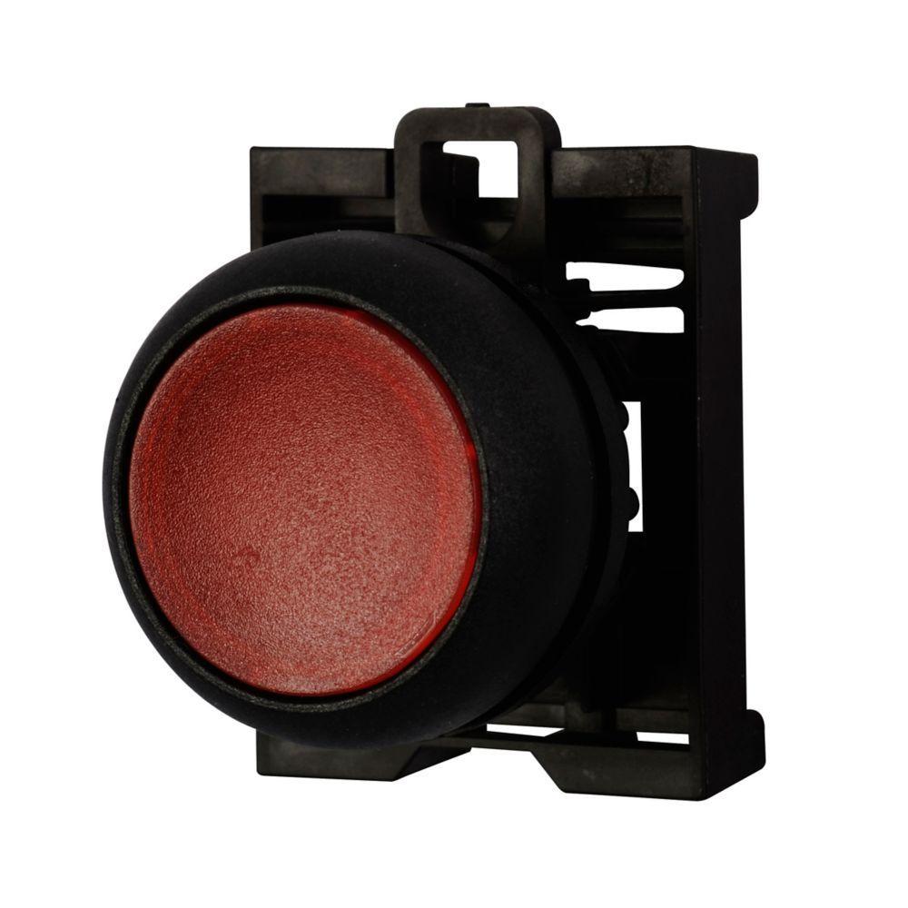 M22S-DL-R CH PUSHBUTTON 22MM OPERATOR RED FLUSH ILLUMINATED MOMENTARY BLACK BEZEL