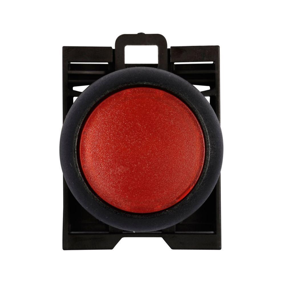 M22S-DL-R CH PUSHBUTTON 22MM OPERATOR RED FLUSH ILLUMINATED MOMENTARY BLACK BEZEL
