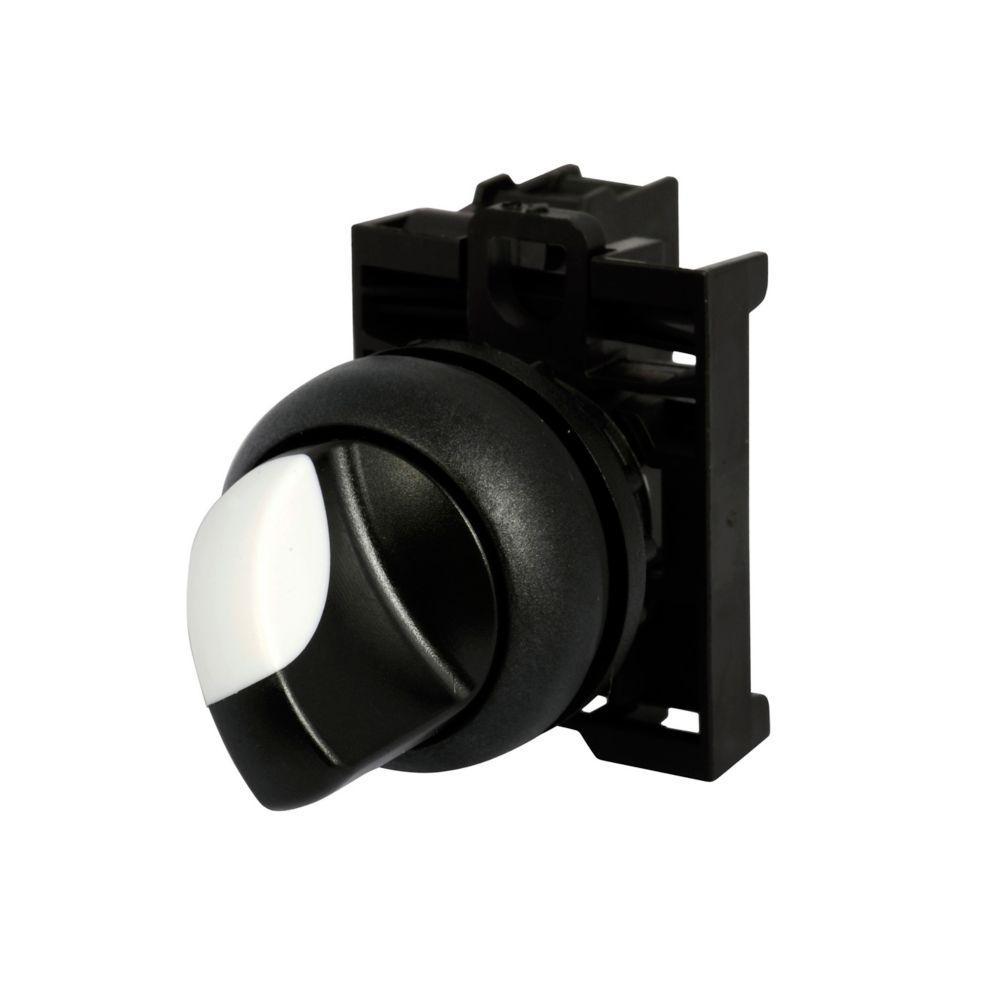 M22S-WKV-K10 CH ASSEMBLED SELECTOR SWITCH 22MM BLACK VCAM 2POSITION NON-ILLUMINATED MAINTAINED BLACK BEZEL 1NO