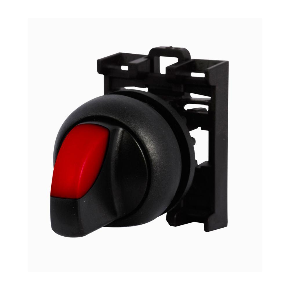 M22S-WRLK3-R CH SELECTOR SWITCH 22MM OPERATOR RED 3POSITION ILLUMINATED MAINTAINED BLACK BEZEL